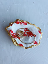 Load image into Gallery viewer, Lobster Themed Oyster Shell Ring Dish