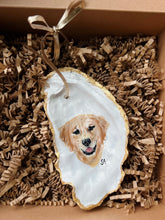 Load image into Gallery viewer, Custom Pet Portrait Hand Painted on Oyster Shell Every Day Ornaments