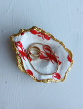 Load image into Gallery viewer, Lobster Themed Oyster Shell Ring Dish